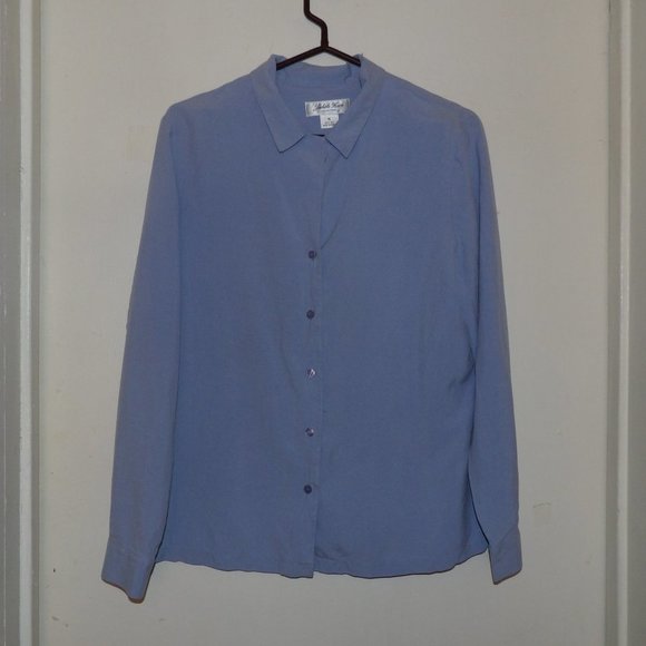 Judith Hart Collection 100% Silk Button Down Shirt Sz 16 - Picture 1 of 6